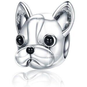 Dog 925 Sterling Silver Charms for Necklace Pendant Charms